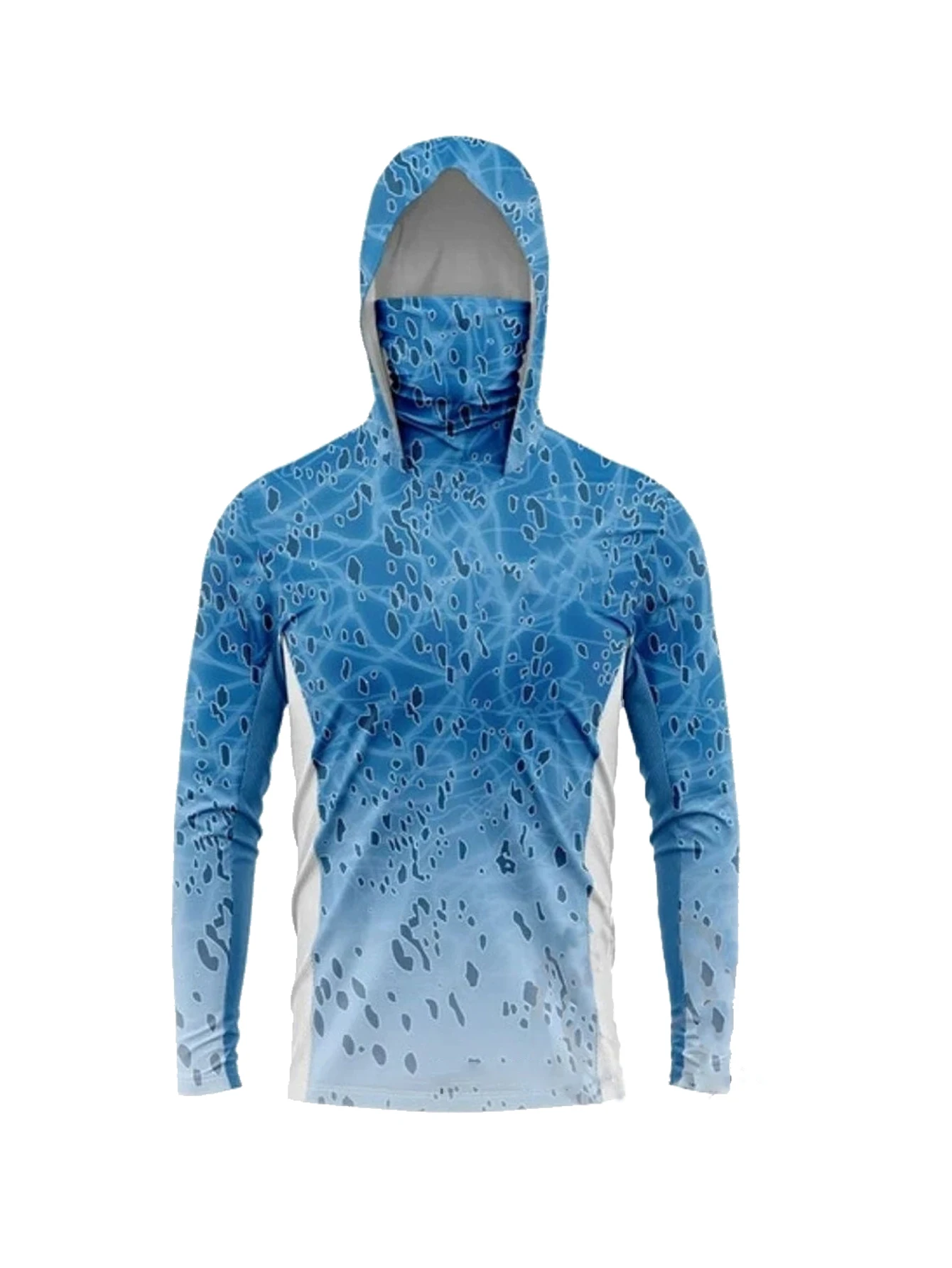 Fishing Shirt Uv Protection - Herren Langarm-Anglerhoodie mit Maske, UV-Schutzkleidung, Fischerei-Shirt,