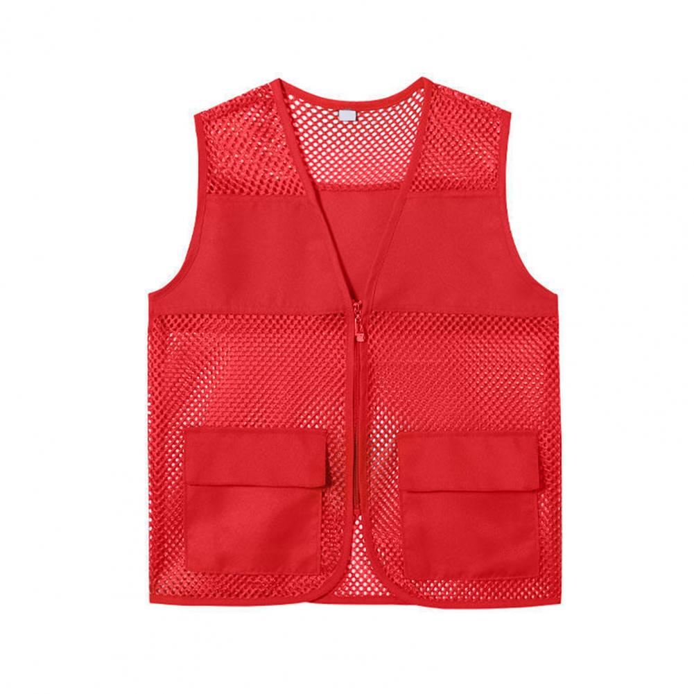 Fishing Vest - Angelweste, ausgehöhlte Reißverschlussleiste, Doppeltaschen, V-Ausschnitt, Arbeitsweste,