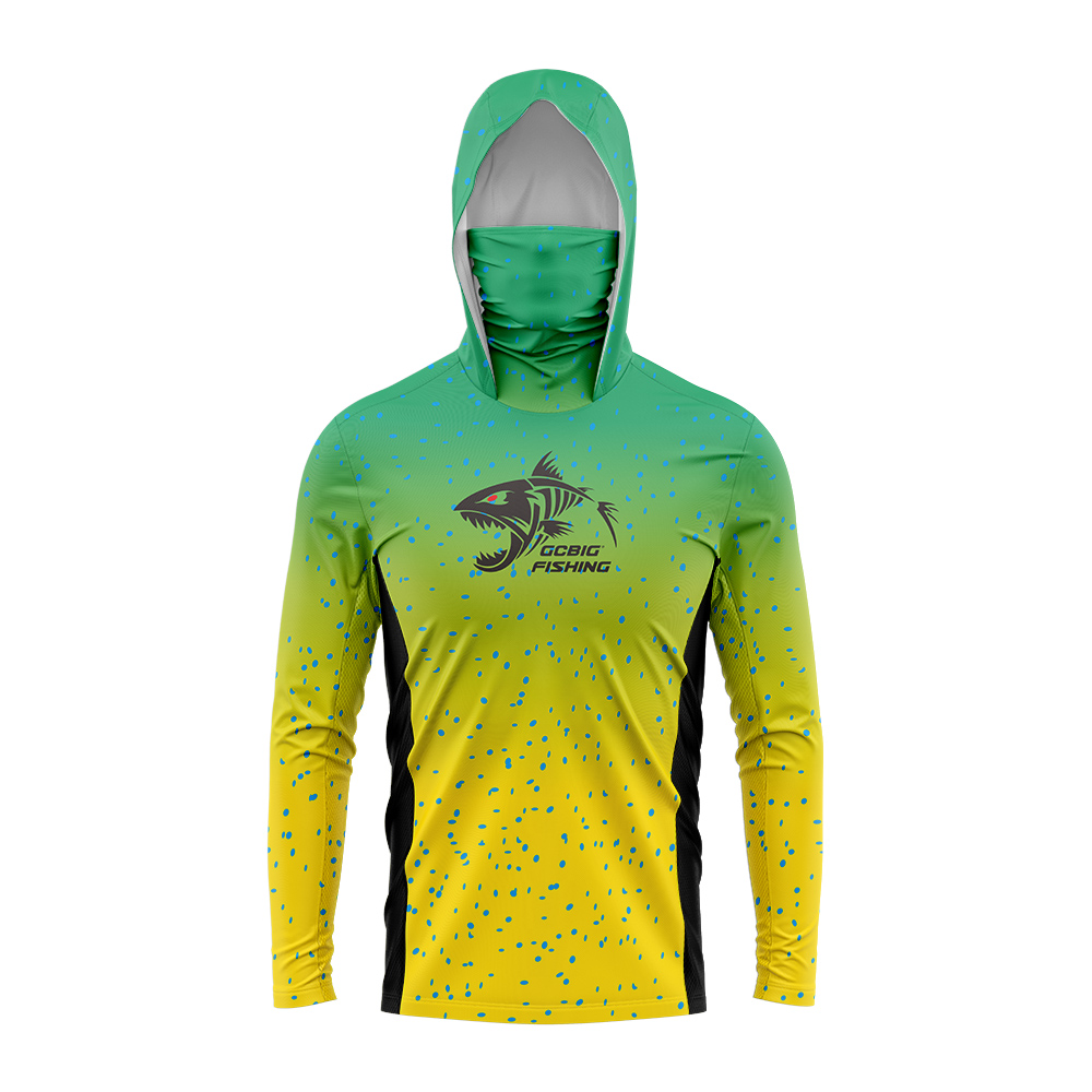 Fishing Shirt Uv Protection - Herren Outdoor Langarm Angelkleidung UV-Schutzkleidung Kapuzenjacke