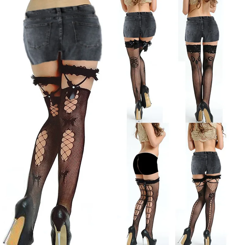 Fishing Socks - Ausgehöhlte Spitzen-Fischnetzstrümpfe für Frauen, sexy Netzstrumpfhose,