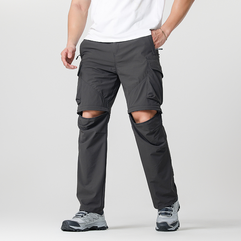 Fishing Pants Waterproof - Herren-Cargo-Wanderhose, wasserdicht, schnell trocknend, leicht, abnehmbarer