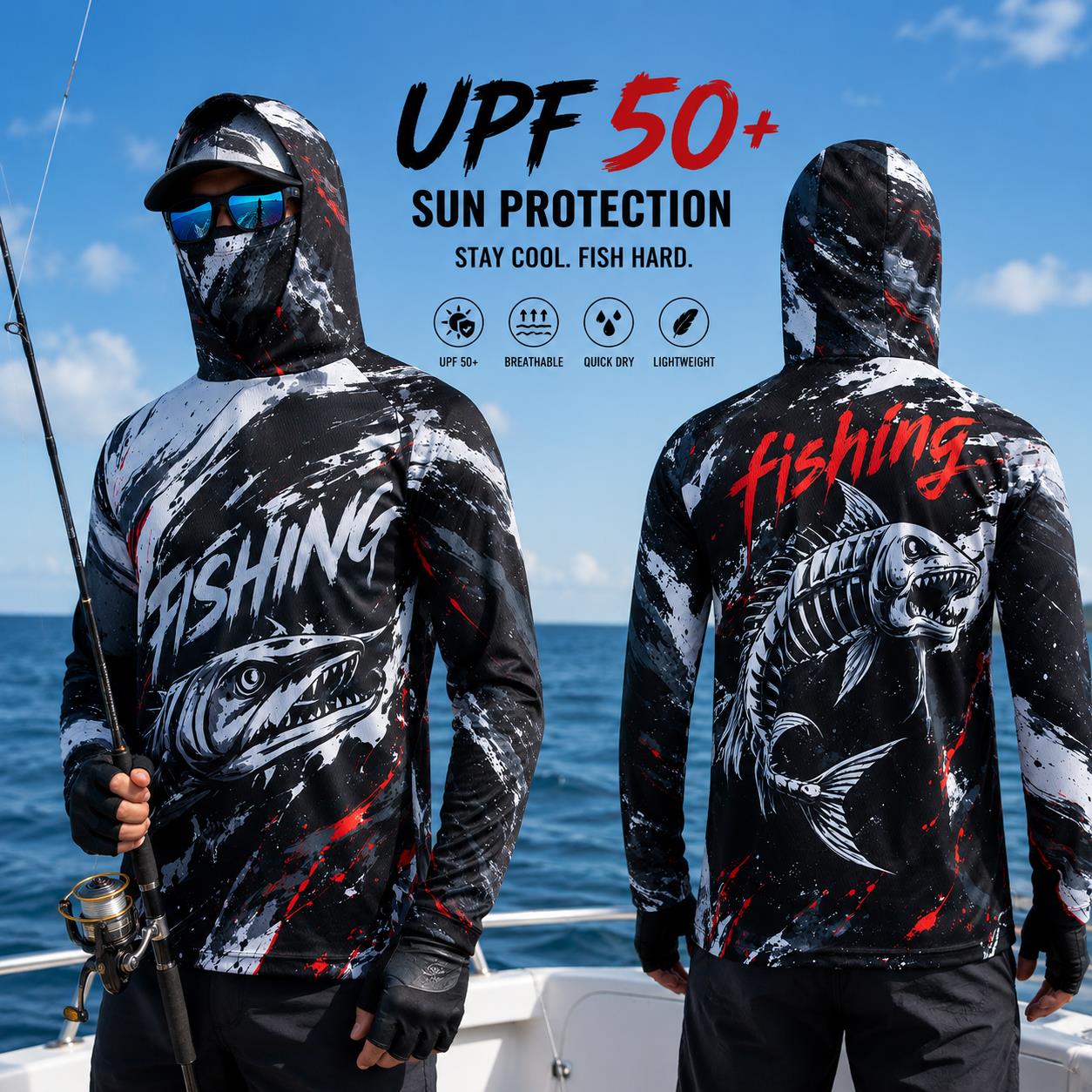 Outdoor-Sonnenschutz-Langarm-A – Fishing Mask Sun Protection Bewertung und Preis