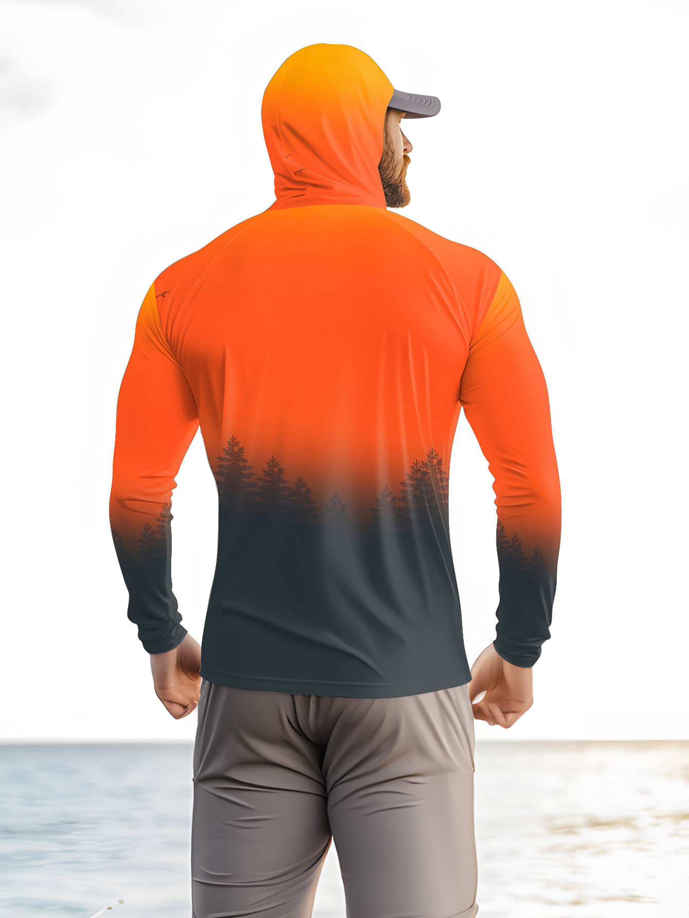 Herren-Hoodie mit Farbverlauf  – Fishing Hoodie Bewertung und Preis